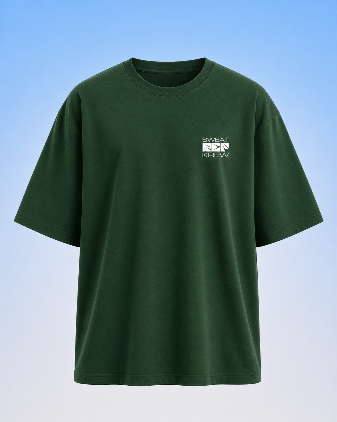 Men's Oversized Krew T-Shirt Forest Green