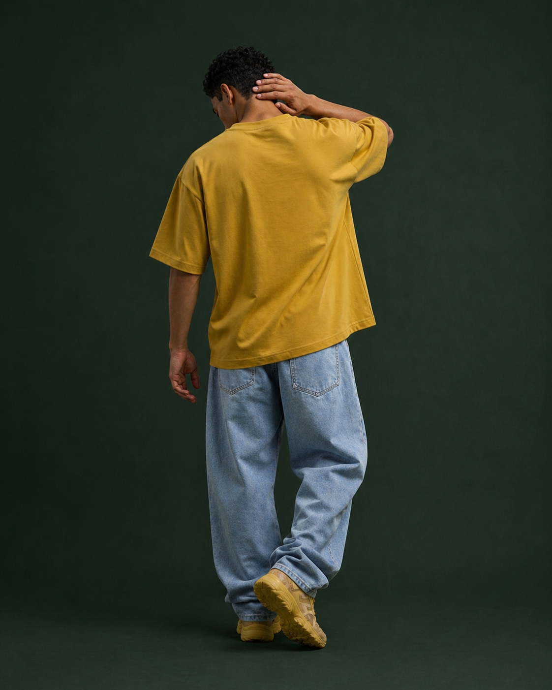 Men's Oversized Classic T-Shirt Amber Mustard