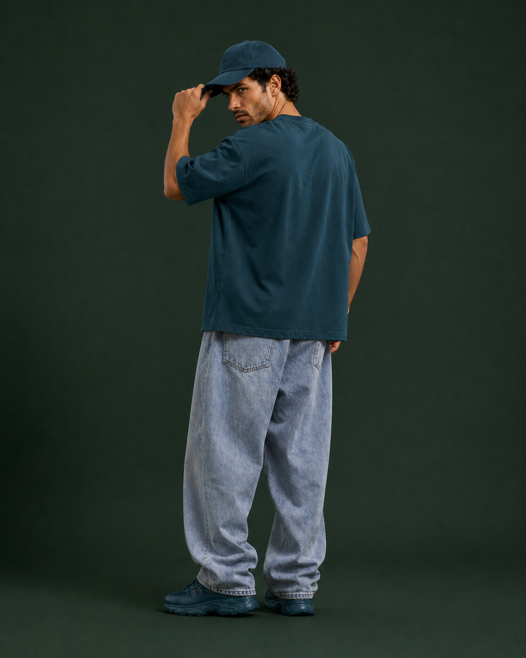 Men's Oversized Krew T-Shirt Depth Blue