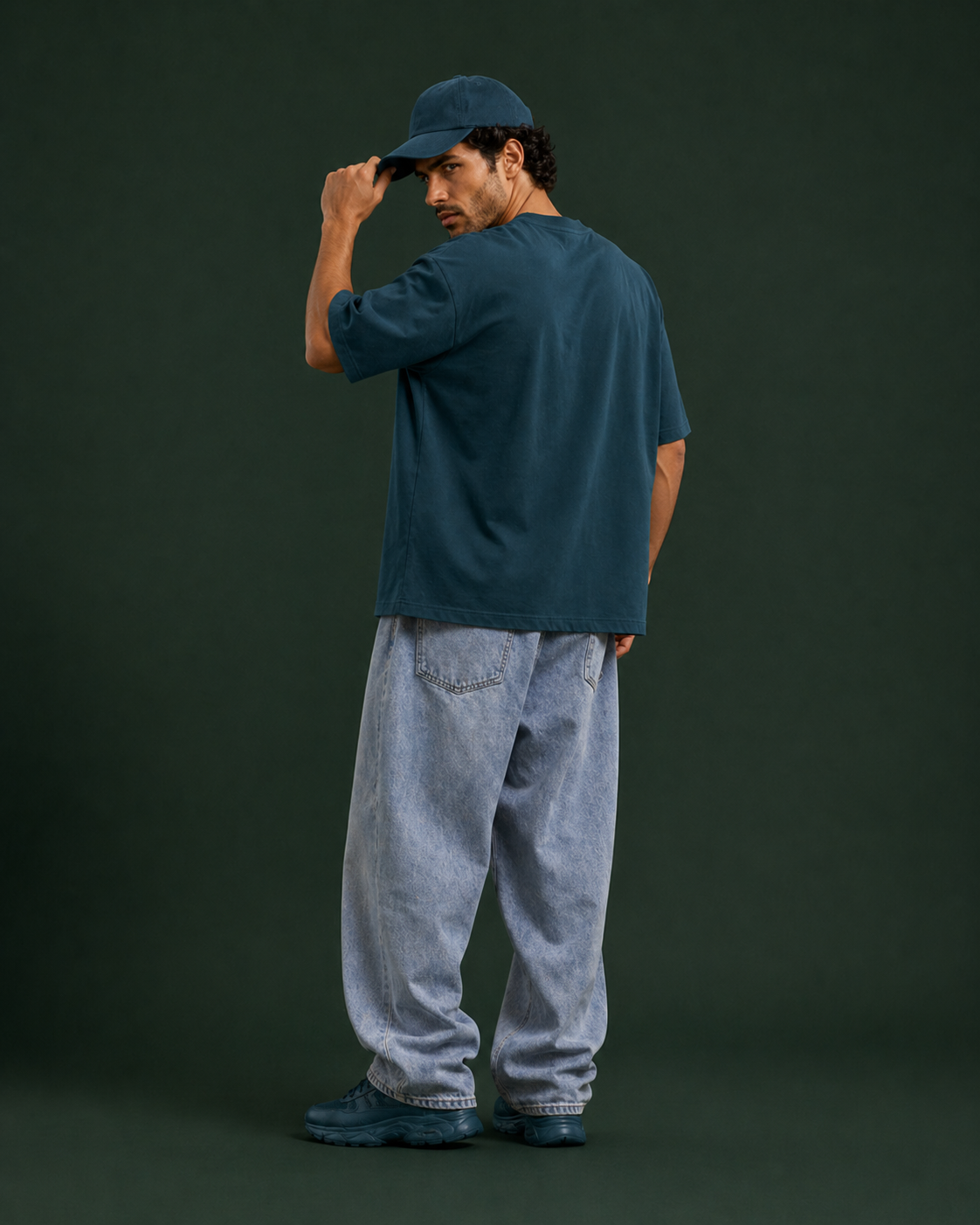 Men's Oversized Krew T-Shirt Depth Blue