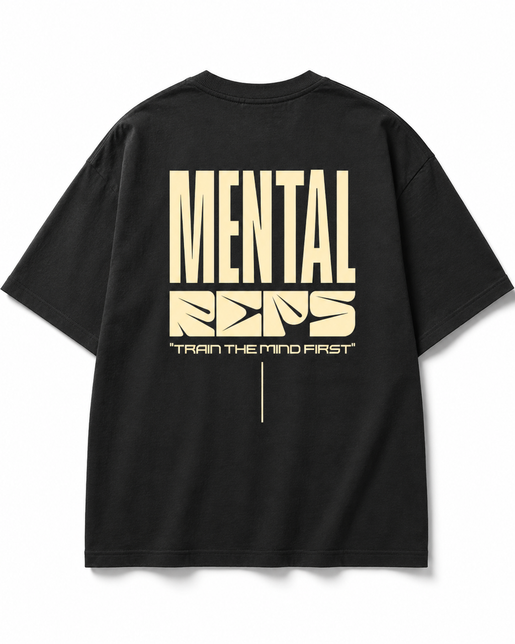 Men's Oversized Mental Reps T-Shirt Midnight Noir