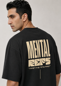 Men's Oversized Mental Reps T-Shirt Midnight Noir