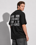 Men's Oversized Respect T-Shirt Midnight Noir