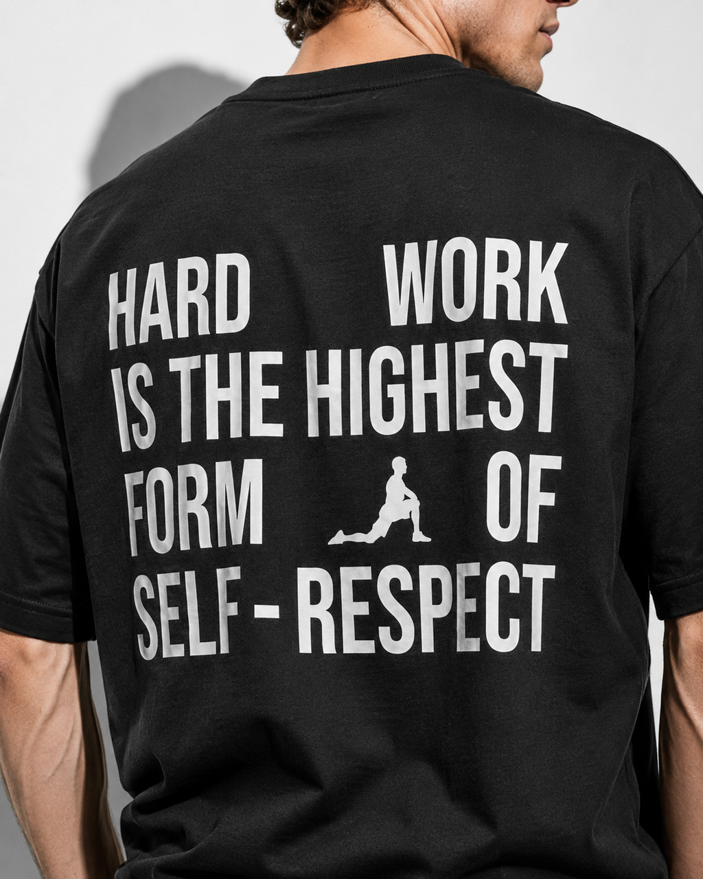 Men's Oversized Respect T-Shirt Midnight Noir