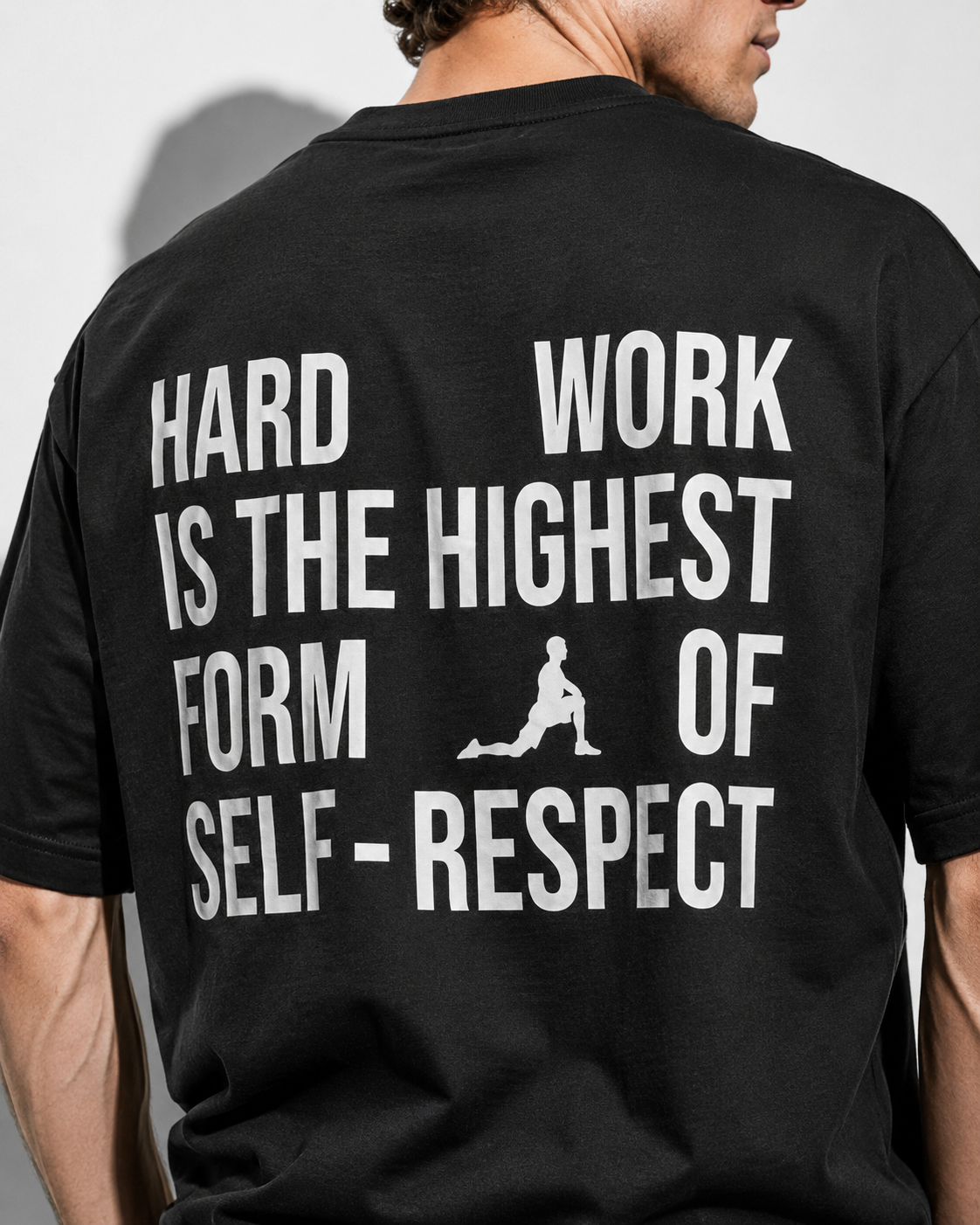 Men's Oversized Respect T-Shirt Midnight Noir