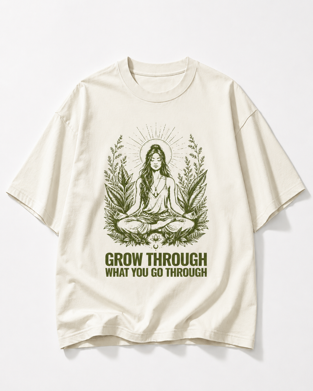 Women's Oversized Rooted T-Shirt Ivory White