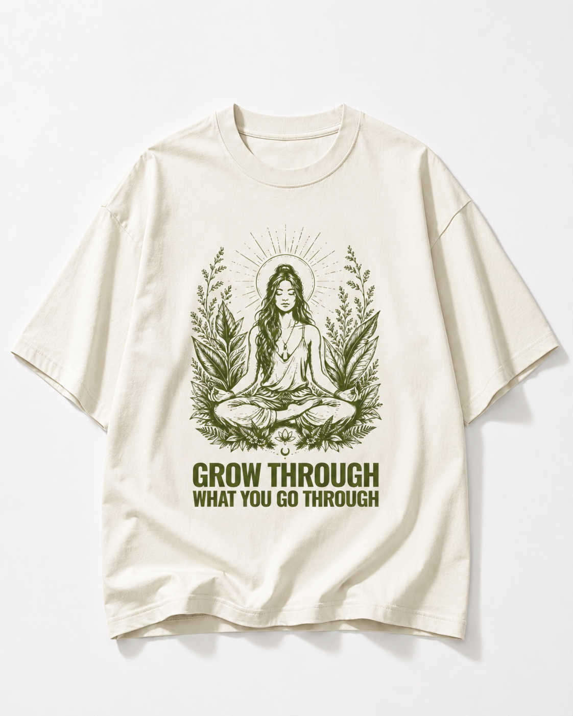 Women's Oversized Rooted T-Shirt Ivory White