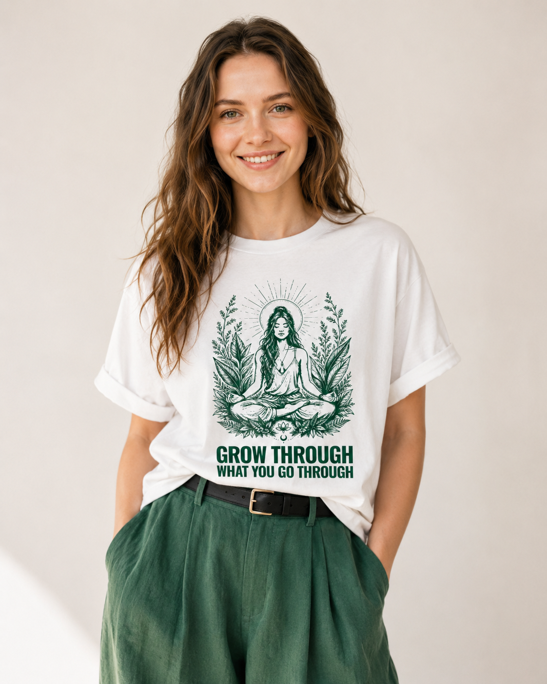 Women's Oversized Rooted T-Shirt Pure White