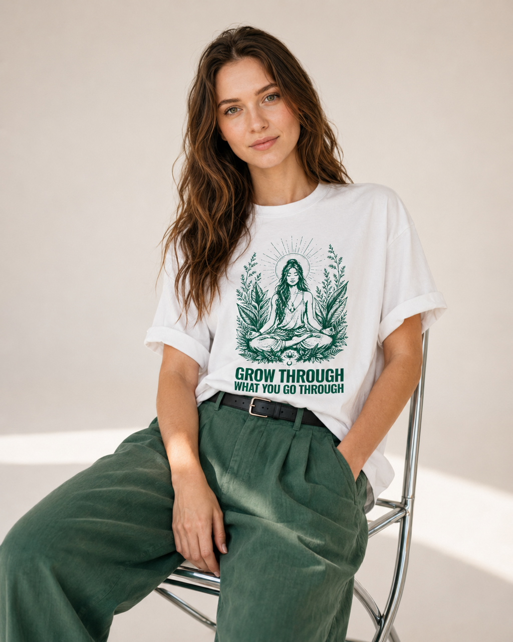 Women's Oversized Rooted T-Shirt Pure White