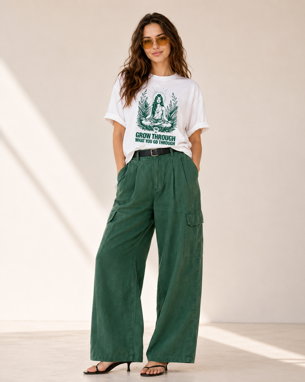 Women's Oversized Rooted T-Shirt Pure White