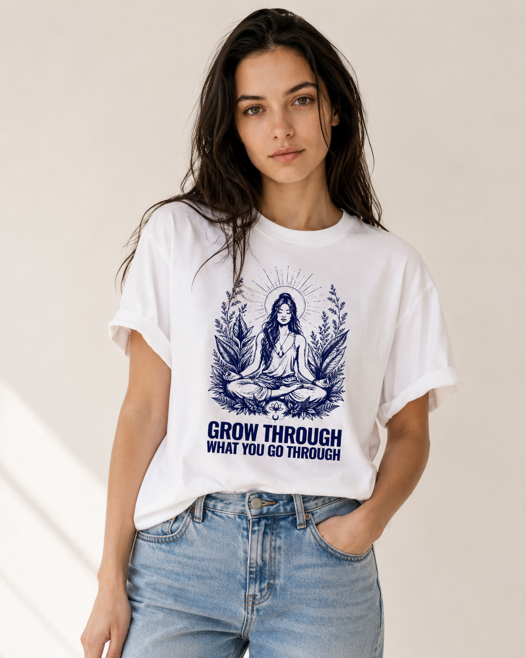 Women's Oversized Rooted T-Shirt Pure White