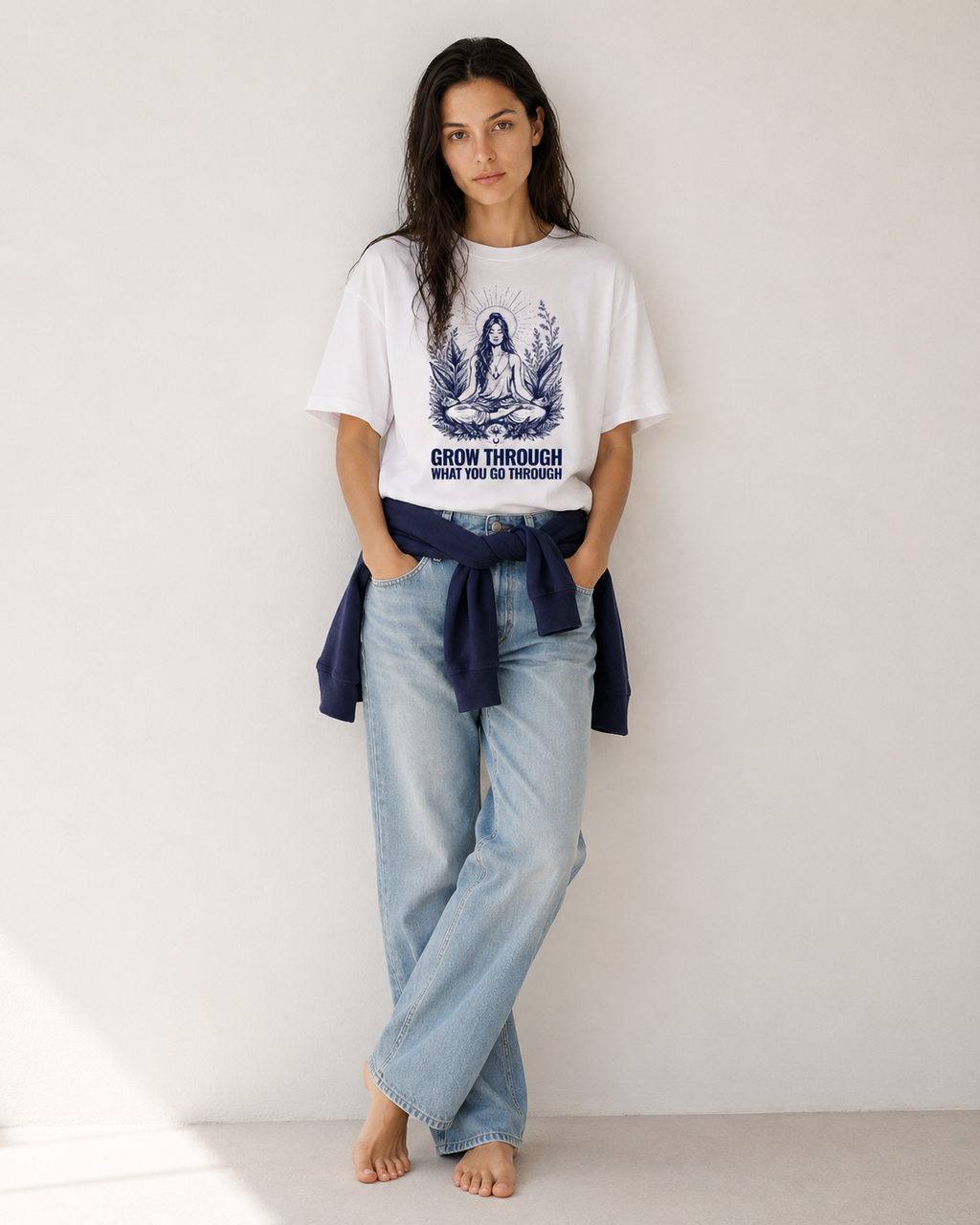 Women's Oversized Rooted T-Shirt Pure White