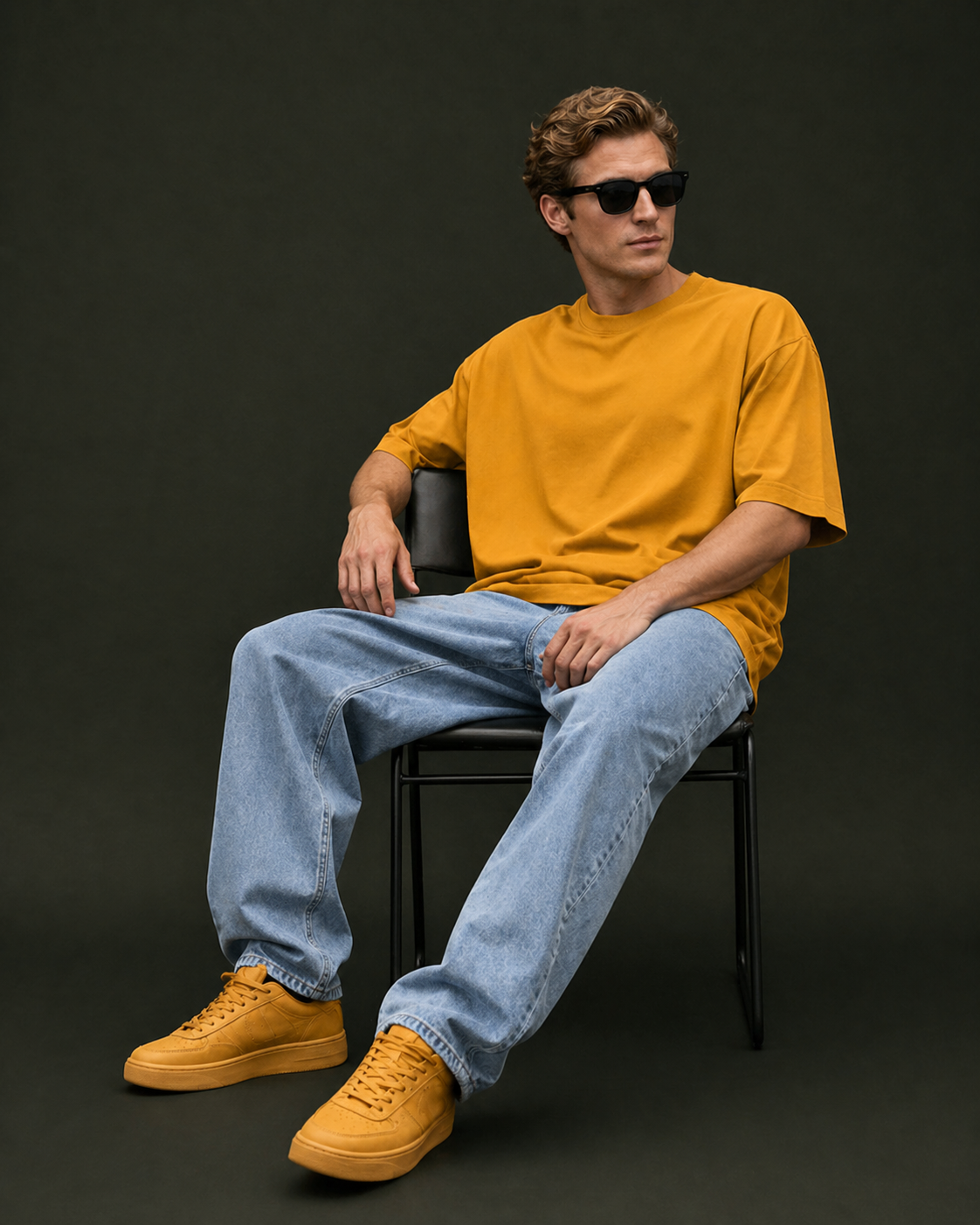 Men's Oversized Classic T-Shirt Sunrise Gold