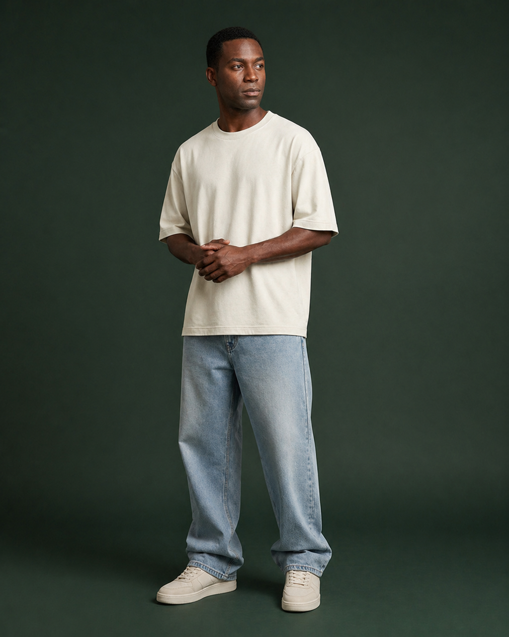 Men's Oversized Classic T-Shirt Ivory White