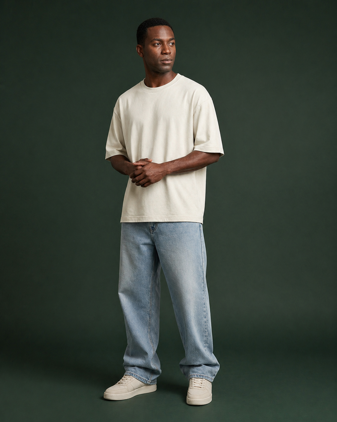 Men's Oversized Classic T-Shirt Ivory White