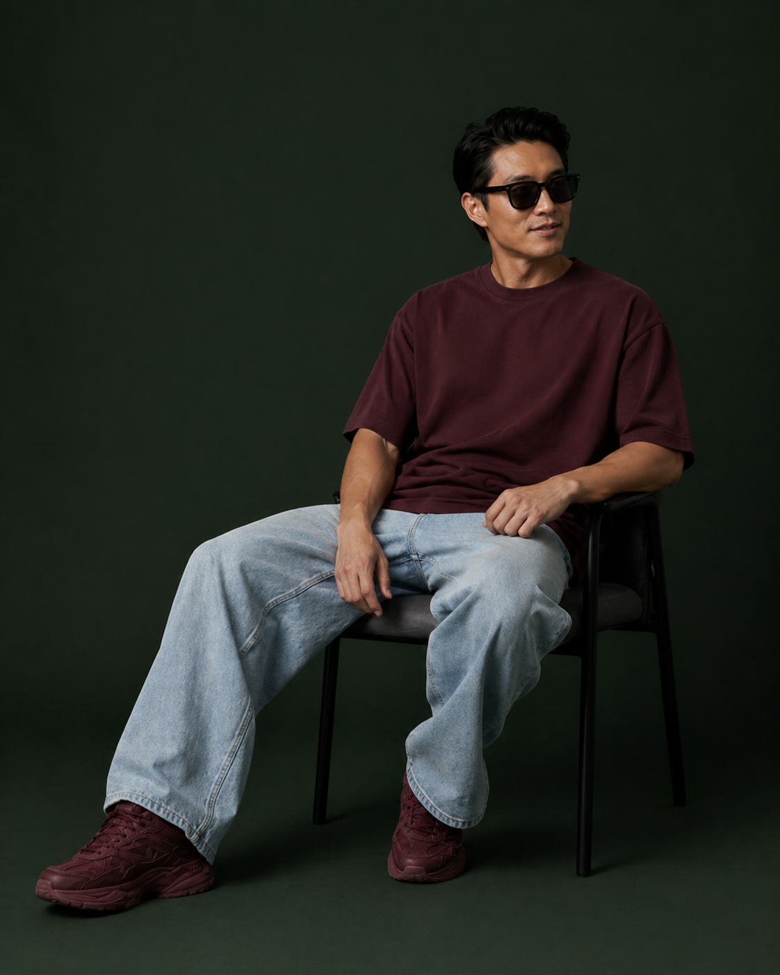Men's Oversized Classic T-Shirt Crimson Core