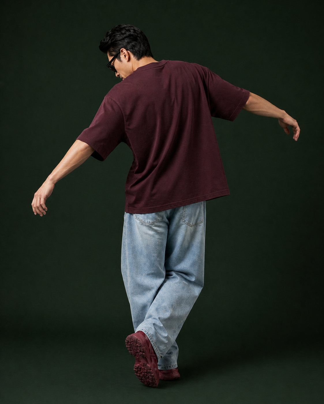 Men's Oversized Classic T-Shirt Crimson Core