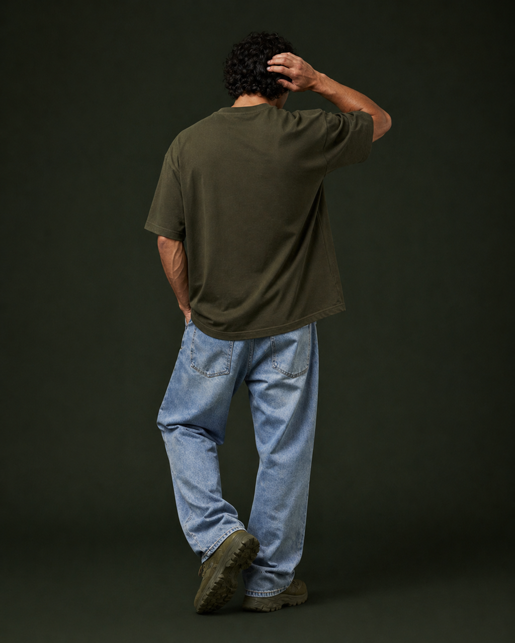 Men's Oversized Classic T-Shirt Terrain Olive