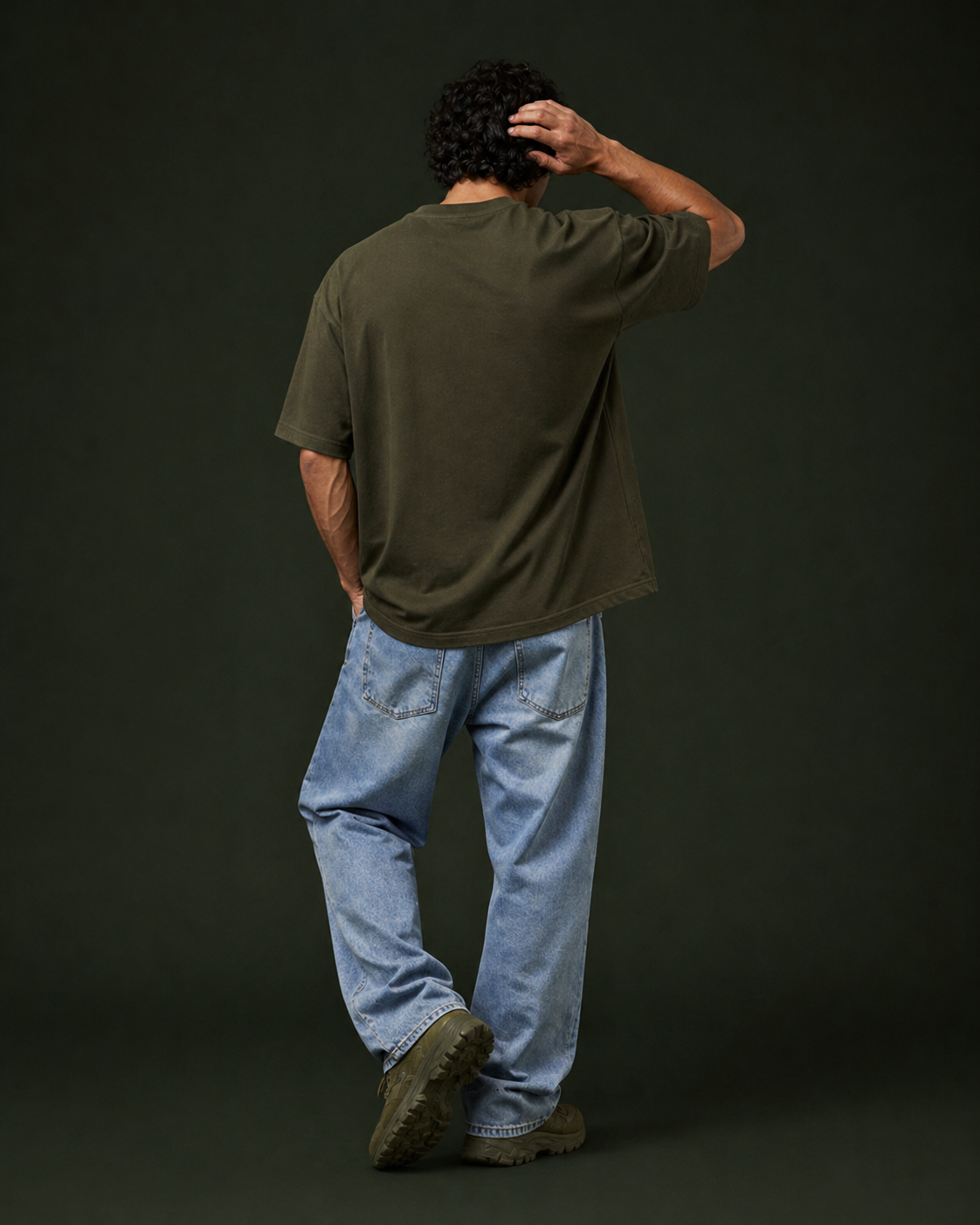 Men's Oversized Classic T-Shirt Terrain Olive