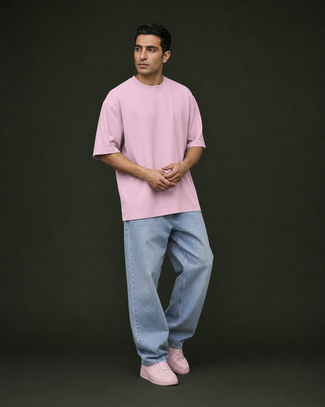 Men's Oversized Classic T-Shirt Pulse Pink
