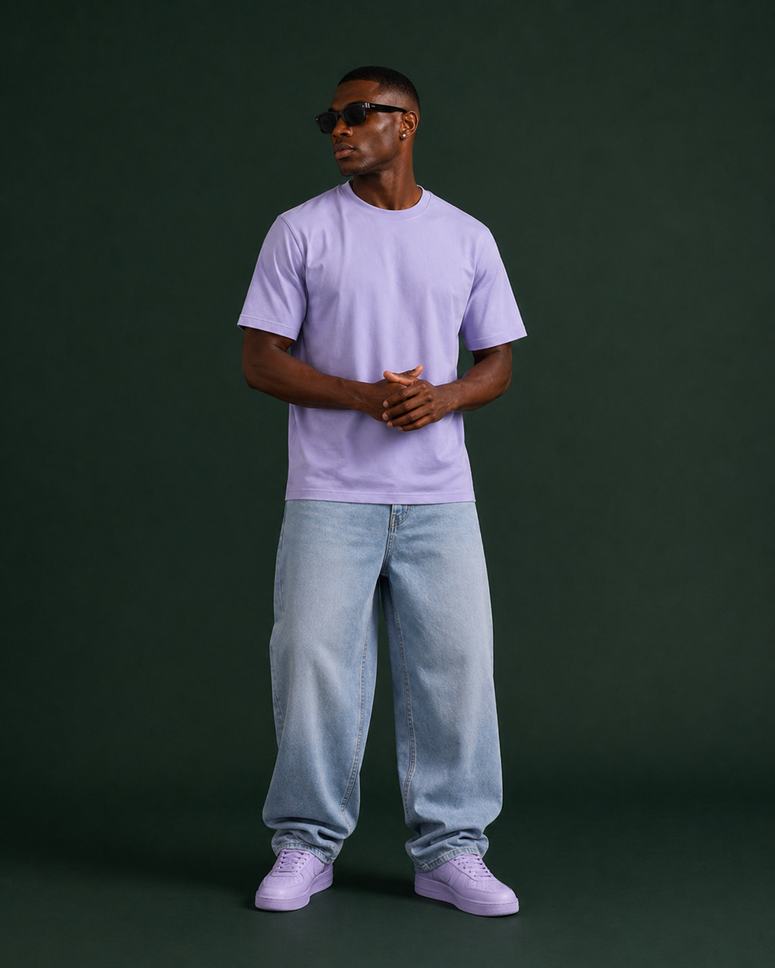 Classic Krew Supima T-Shirt Floral Lavender