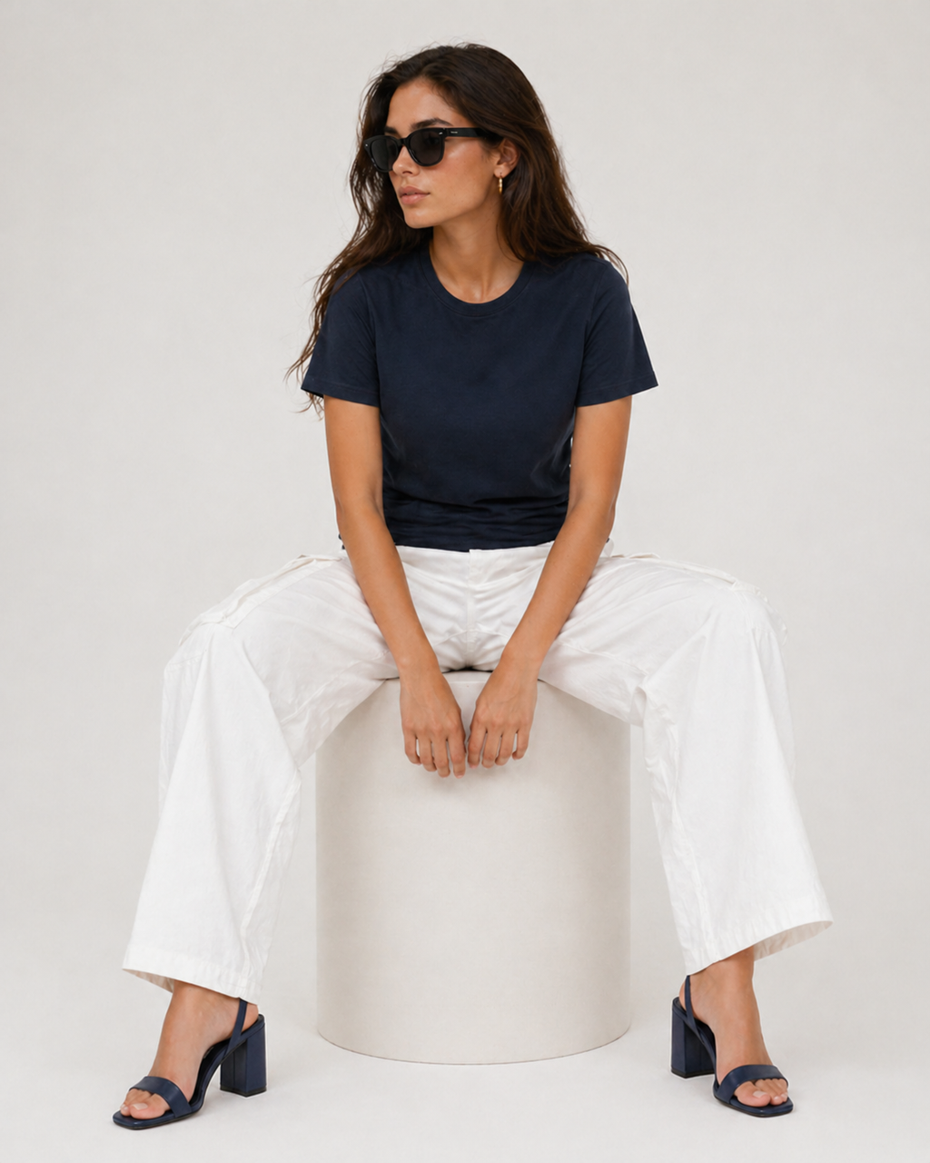 Women's Classic Krew T-Shirt Navy Blue